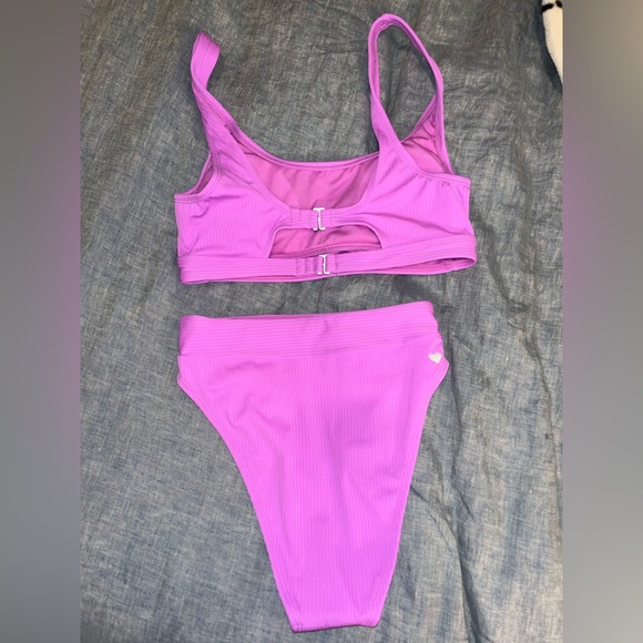 Stoney Clover Lane x Target High Waisted Ribbed Bikini Bottom Bright Purple - Picture 5 of 6